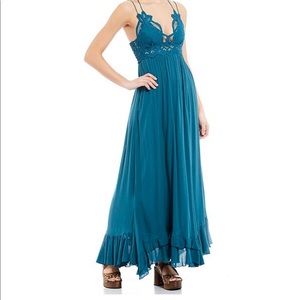 Adella Crochet Detail Cotton Blend Smocked Back